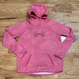 Under Armour, Womens hoodie sweatshirt, medium, pink